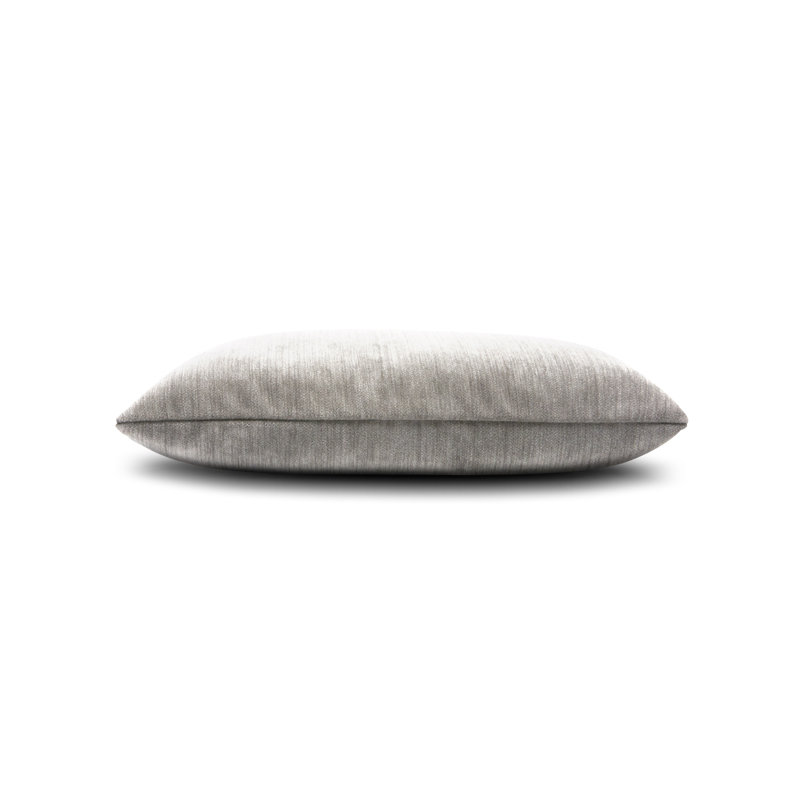 Luxe Velour Outdoor Rectangular Sunbrella® Pillow Cover & Insert, Pewter