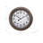 20" Round Wall Clock, Antique Brown, Transitional Style | Gift Idea