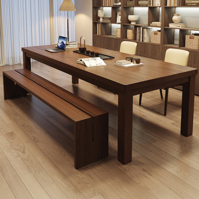 Walnut Rectangular Solid Wood desk