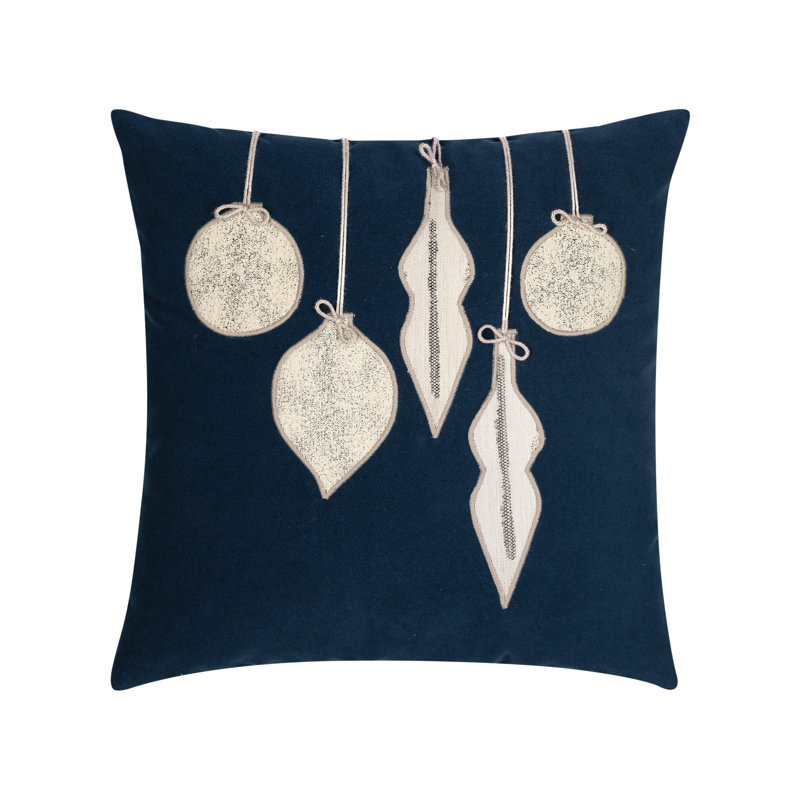 Ornaments Square Performance Pillow Cover & Insert, Midnight