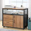 Bureau de direction et classeur latéral 2 pièces Lympsham-1713406910-1713406904