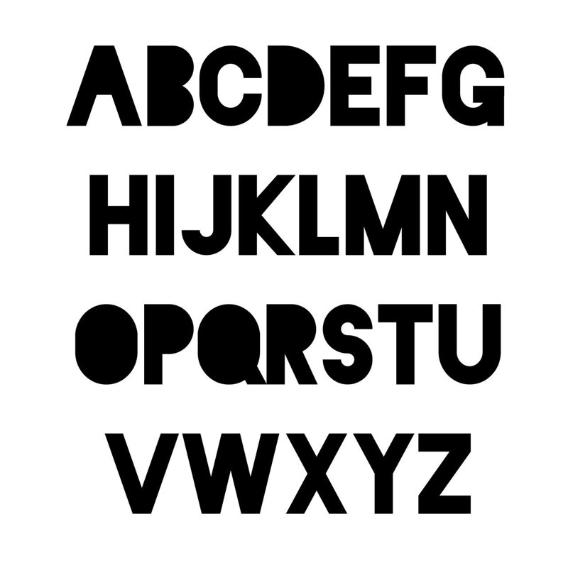 Text & Numbers Wall Decal, 7" H x 24" W