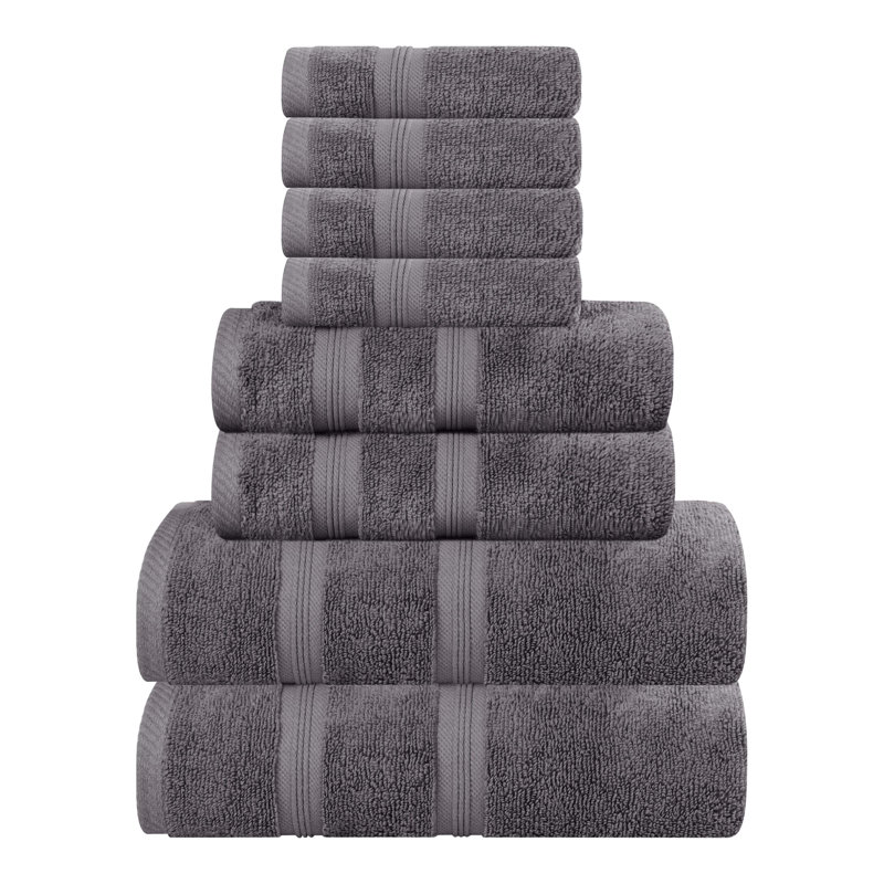 Ensemble de serviettes en coton Selda Smart Dry, Gris