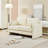 58.66" Small Modern Loveseat Sofa in Mid-Century Chenille Fabric with Back Cushions-1959370922