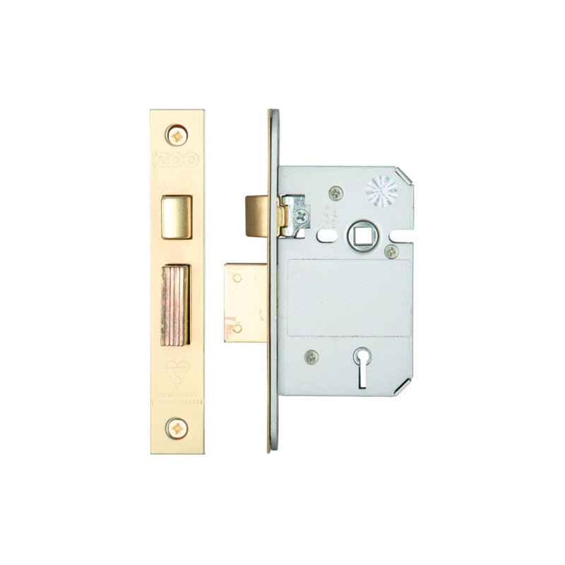 British Standard 5 Lever Sashlock, Polished Chrome
