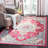 Felty Oriental Fuchsia / Blue Area Rug-761702609
