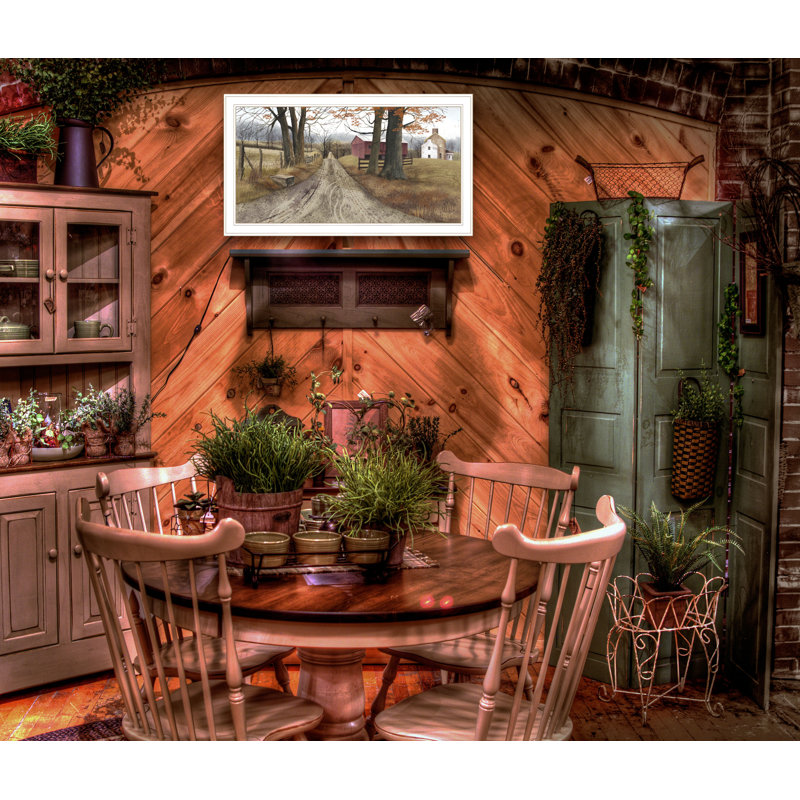 Art mural encadré pour le salon The Road Home par Billy Jacobs, Cadre blanc