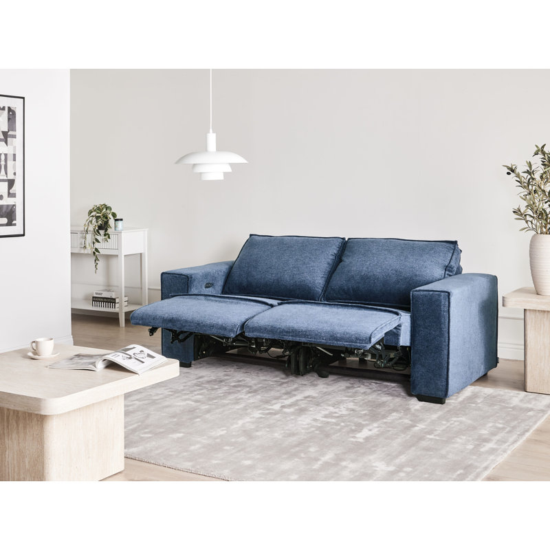 Electric Recliner Sofa NUKARI Fabric, Blue