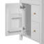 Meuble-lavabo blanc de 61 cm (24 pouces) avec lavabo en céramique, tiroirs à fermeture douce, rangement astucieux pour articles de toilette, grande durabilité, double tablette sur la porte, montage facile