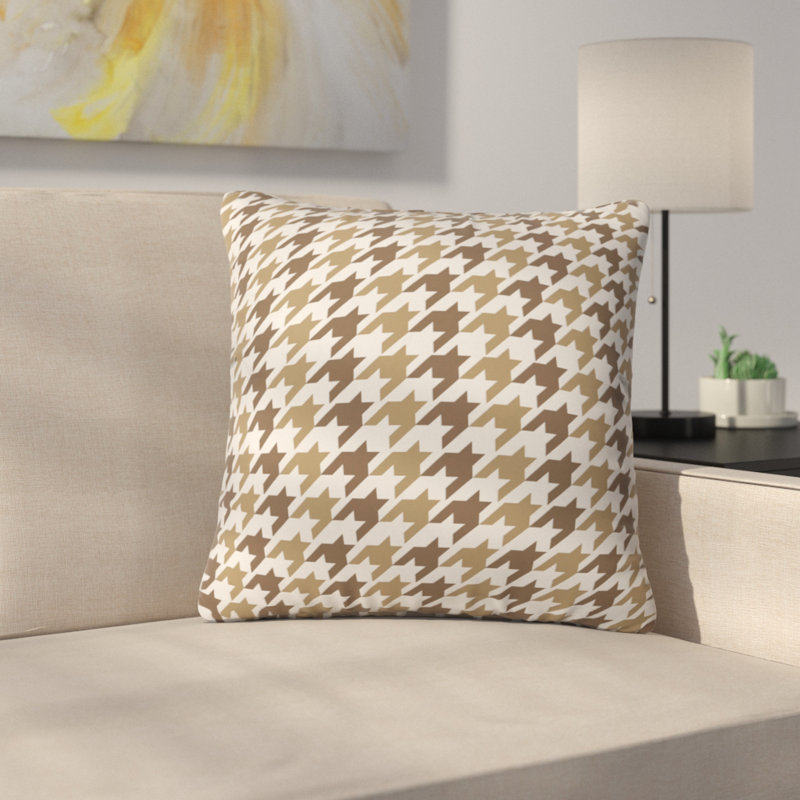 Allyson Johnson Classy Houndstooth Throw Pillow, 18" x 18"