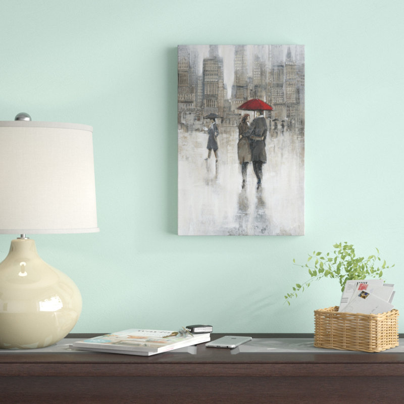 Rain in The City II by Timothy O' Toole - Painting, 30cm H x 20cm W, Wrapped Canvas