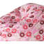 Fauteuil à billes arrondi 3 pieds Puff-Puff, imprimé beignet rose