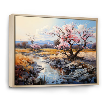 «Vangogh Blossoming Almond Trees II» par Vincent Van Gogh - peinture sur toile