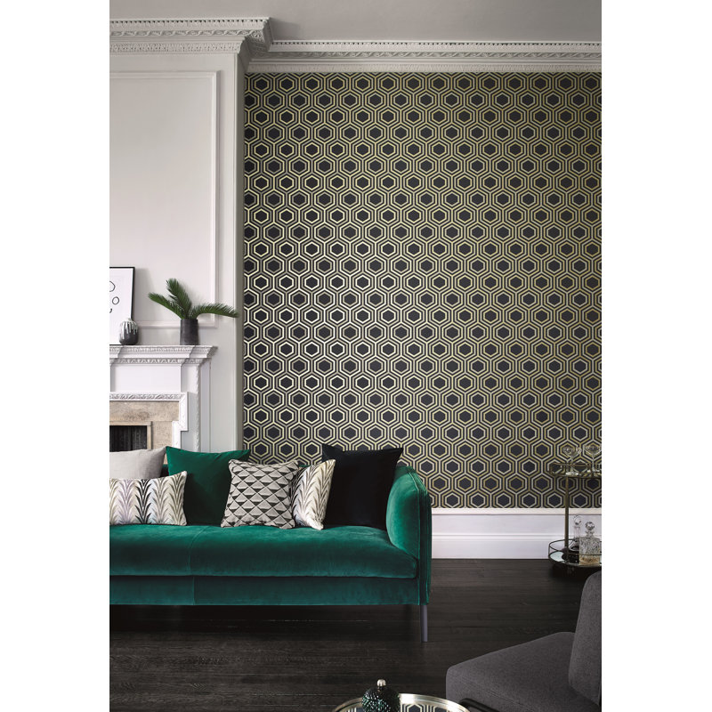 Selo Wallpaper, Slate/Platinum