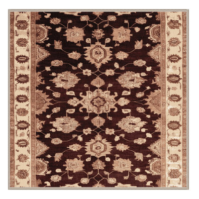 Tapis brun lavable à la machine