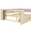 Lit plateforme en bois avec tablettes de rangement-1698130748