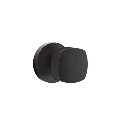 Emtek Privacy Interior Mortise Set w/ Disk Rosette & Freestone Knob (RH)