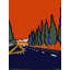 Pointed Trees Print by Deborah Blum-653472065