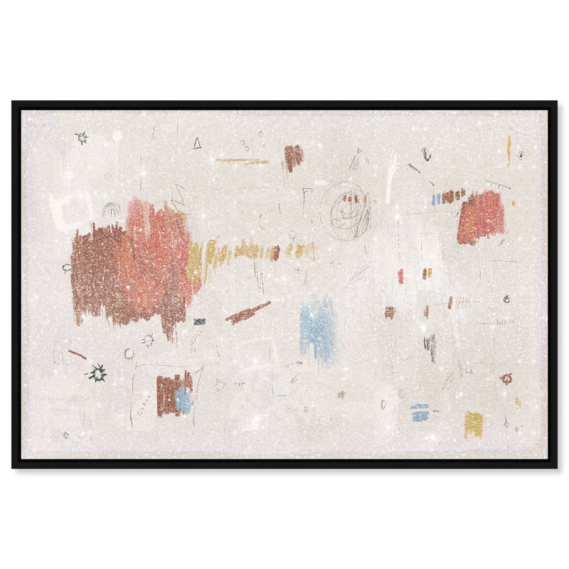 Expression Wall Canvas Abstract Print by Oliver Gal, Black Frame, 15 x 10, 21"H x 31"W, Black Frame