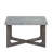 3PC Coffee Table Set Rectangular Shape Coffee Table and 2 Square Shape End Tables Stylized Cross-Leg Design Contemporary Style Gray