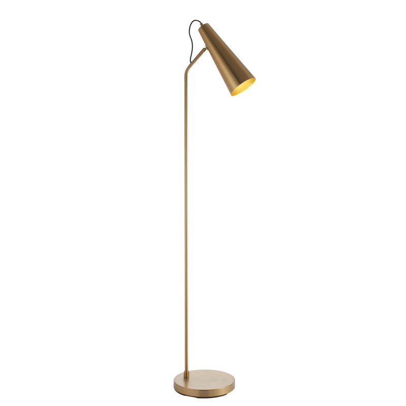 Andryc 163Cm Antique Brass Reading Floor Lamp