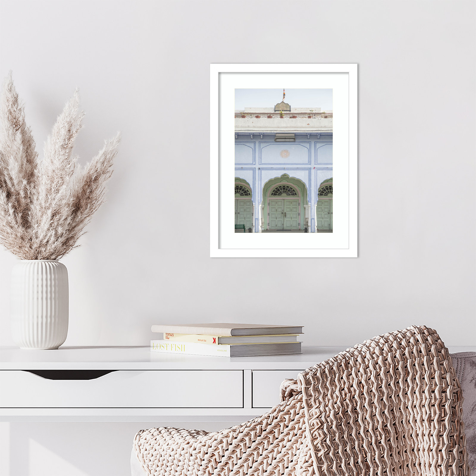 Sunshine Palace Print by Shot by Clint, White , 17" H x 13" W