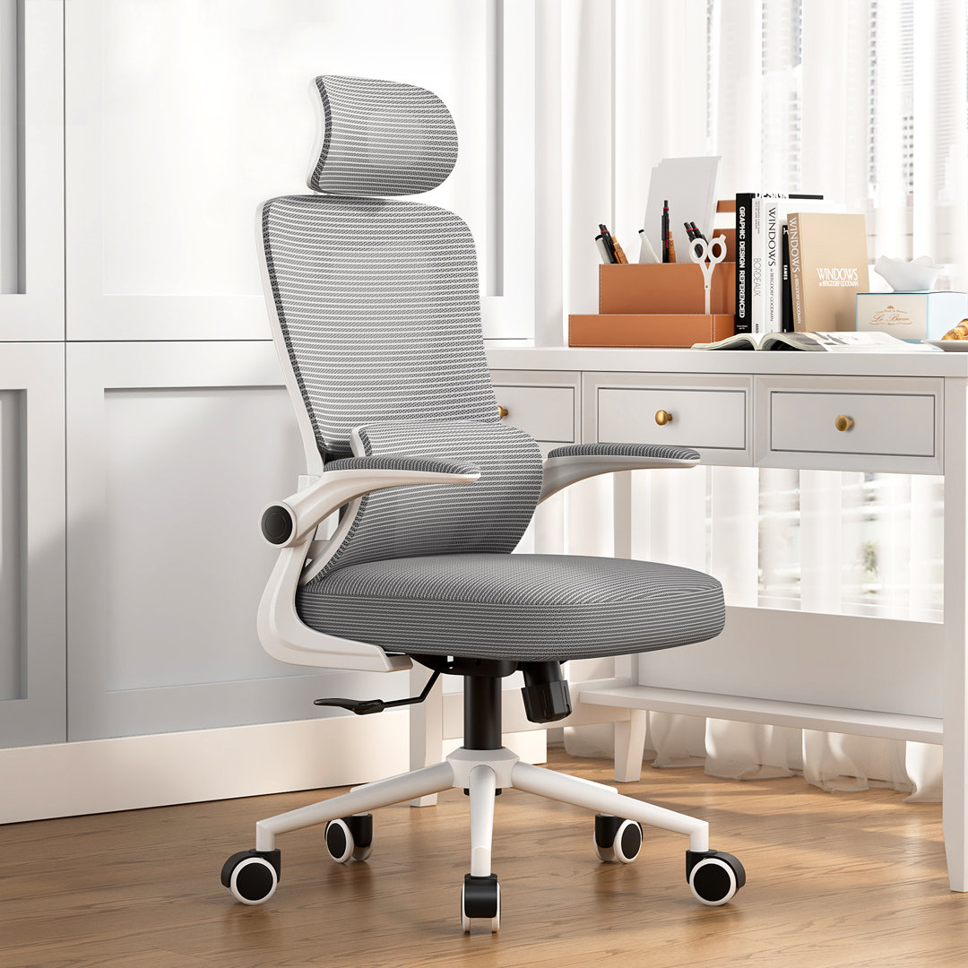 Tunney Ergonomic Height-Adjustable Mesh Office Chair with Headrest