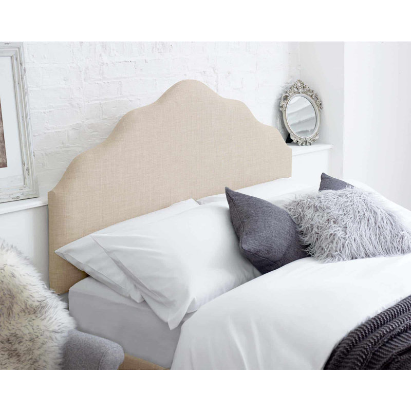 Aimantas Upholstered Headboard, Cream, Double (4'6)