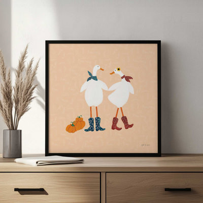 « Canards dans le champ de citrouilles II » d'Yvette St. Amant – Reproduction