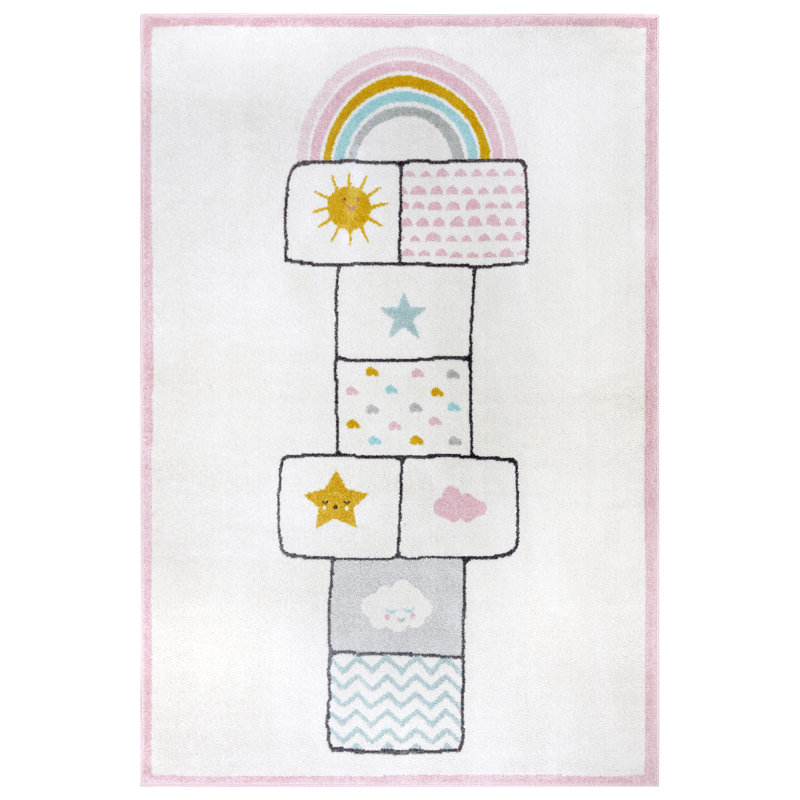 Adventures Children White Rug, Rectangular 120 x 170cm