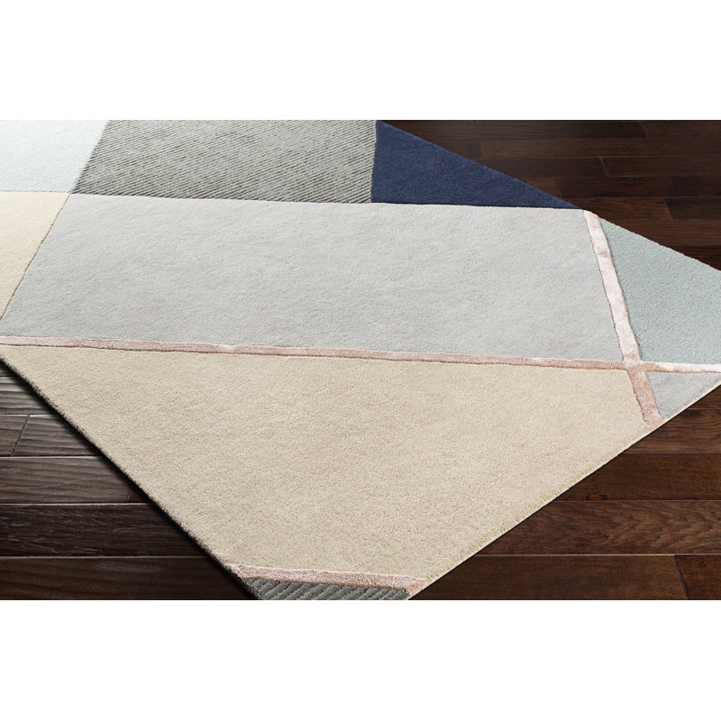 Sundorne Wool Geometric Indoor Rug, Rectangle 8'10" x 12'