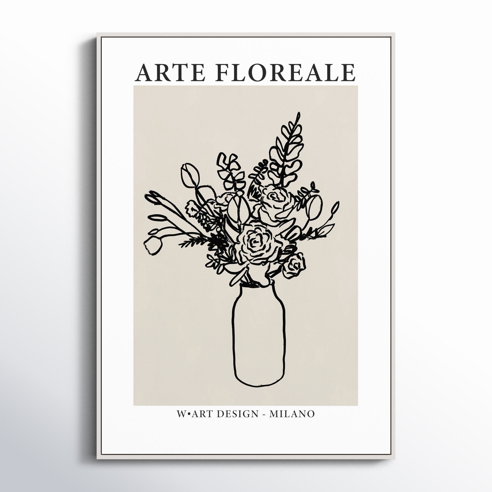 Arte Floreale 2 by Romina Gadler, Black Paper Framed, 25" H x 17.5" W