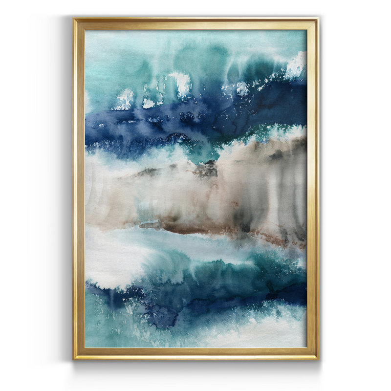 "Shifting Sands" par J Paul, reproduction d'art sur toile, H 26,5 po x l 36,5 po x P 1,5 po, Doré