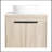 24 " Modern Design Float Bathroom Vanity With Ceramic Basin Set,  Wall Mounted White Oak Vanity