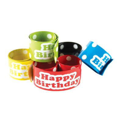 Bracelets à pois Happy Birthday Slap