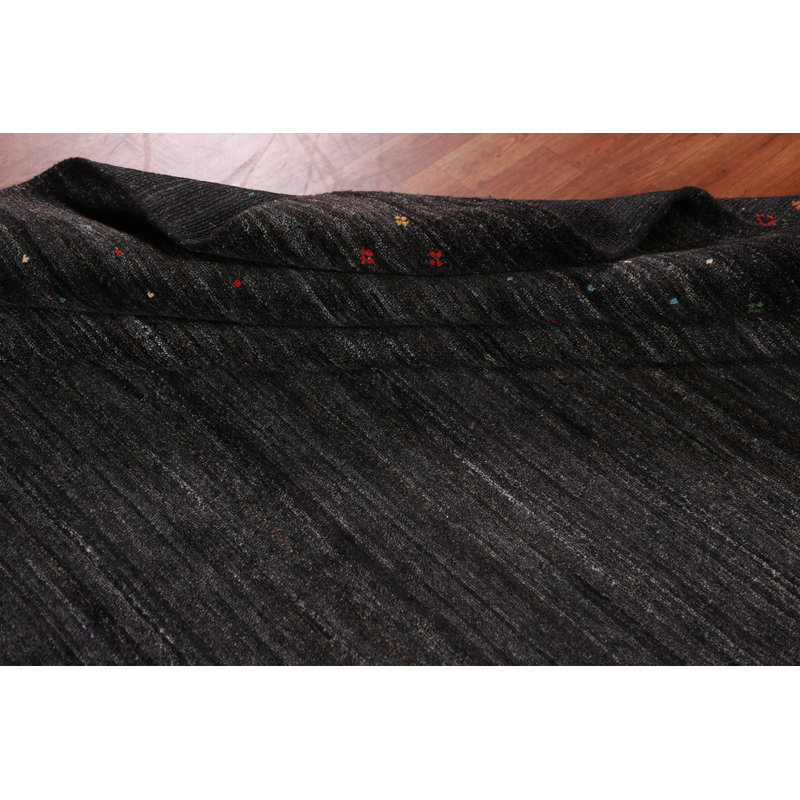 Tapis noir et gris anthracite Gabbeh 9