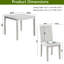 Élégante table de salle à manger gris argentée avec 5 pièces, y compris des sièges rembourrés ergonomiques et des sièges confortables en bois