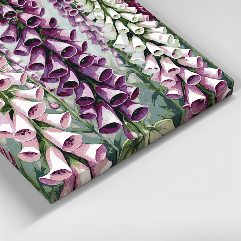 "Watercolor Botanical" 36, art mural sur toile grise, H 12 po x l 12 po