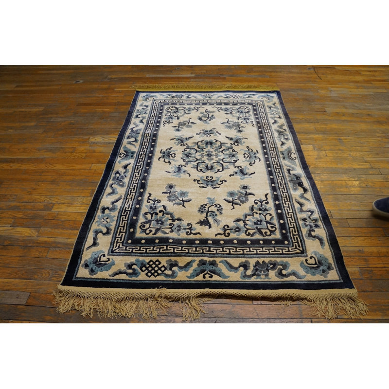 Antique Chinese - Silk Knotted Rug