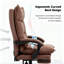 Fauteuil inclinable de bureau à 6 points pour massage et chauffage lombaire - inclinaison à 155 ° + repose-pieds, double rembourrage en microfibre d'une capacité de 265 lb avec télécommande pour les professionnels-1425797003