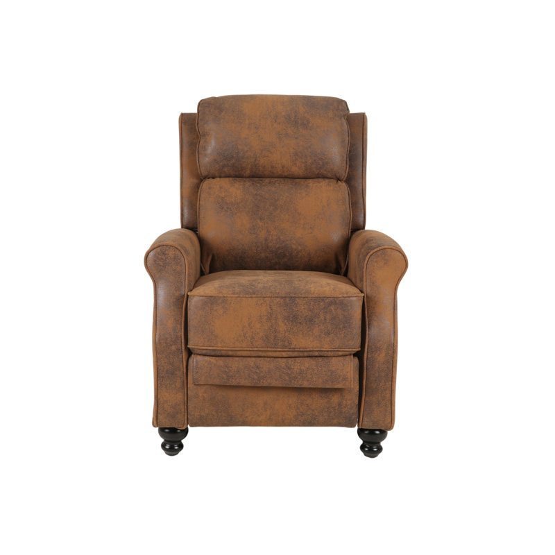 Gehrig 75cm Wide Wing Chair Recliner, Brown