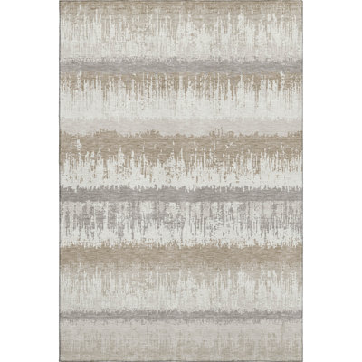 Premium Machine Washable Jahnke AMF1013 Stripes Rug