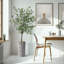 Arbre artificiel dans un pot de fleurs moderne, faux arbre en soie d'eucalyptus (décoration en pot et arbre)-1378564217-1405888084