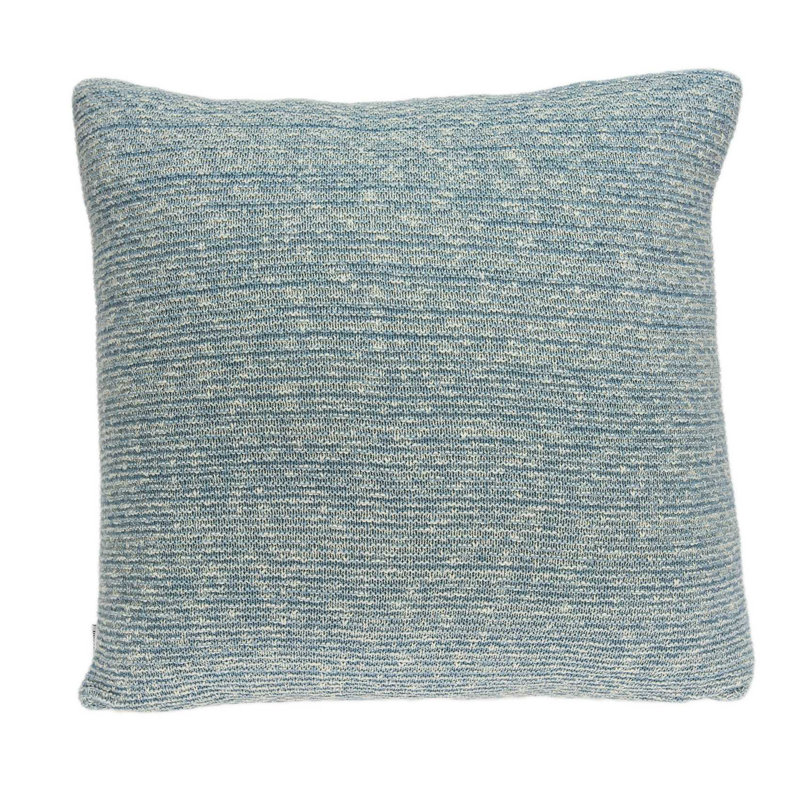 20" Woven Cotton Blend Throw Pillow, Blue, Polyester/Polyfill
