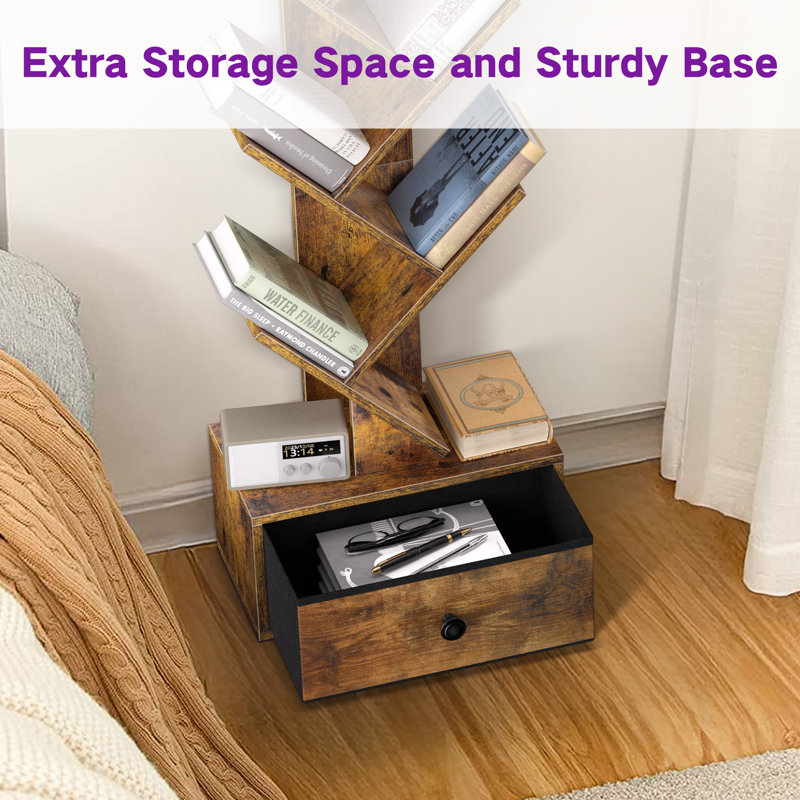 Sindel Geomertric Storage Bookcase with Drawer