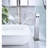 Stainless Steel Waterfall Spout Bathroom Faucet, Single Handle, Construction, Brushed Nickel Handle Sink Steel, Chic Design,-128812814