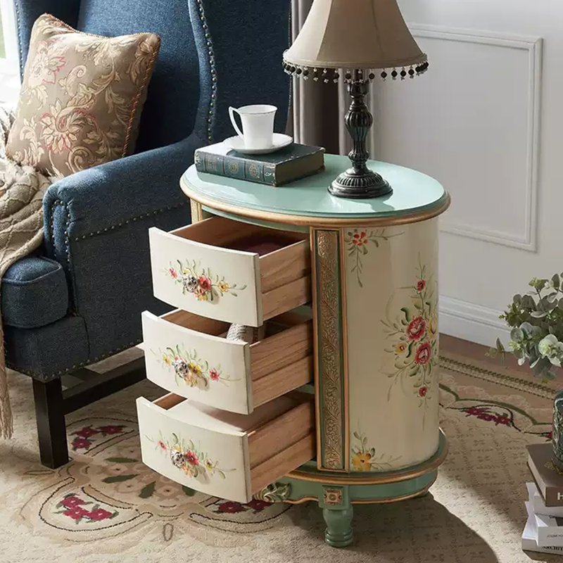 Hand-Painted 3-Drawer Accent Chest