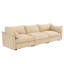 3 avec coussins de dossier et d'accoudoirs enveloppants, rangement escamotable, chenille, croissant pour décor intérieur moderne en teinte de blé, repose-pieds de rangement dissimulé, Nordic Home-1385567188-1385567190-1548307188