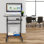 Montez-le! Bureau mobile à hauteur ajustable avec plateforme à clavier rétractable et roues verrouillables