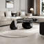 Table basse moderne simple ronde en marbre-104349810